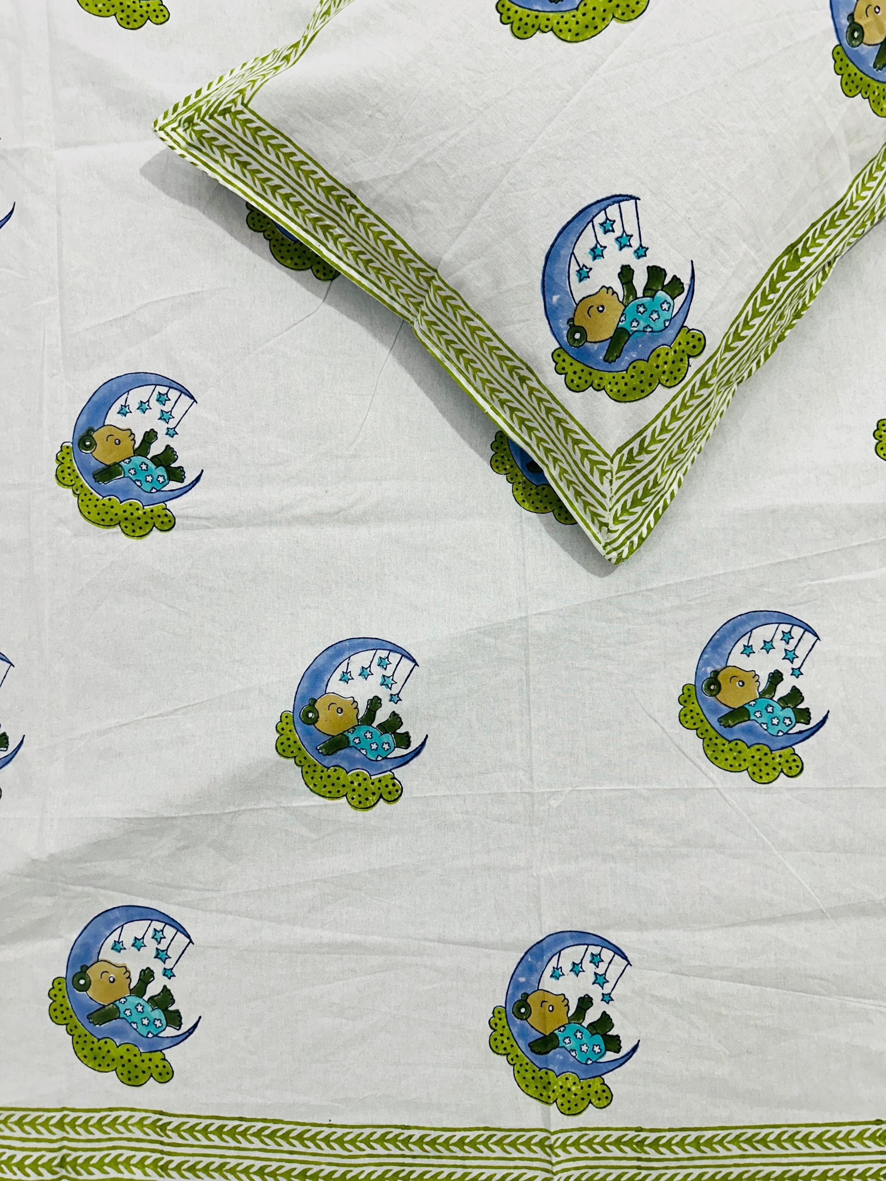 Pure cotton single bedsheets for kids (60x90 inches)