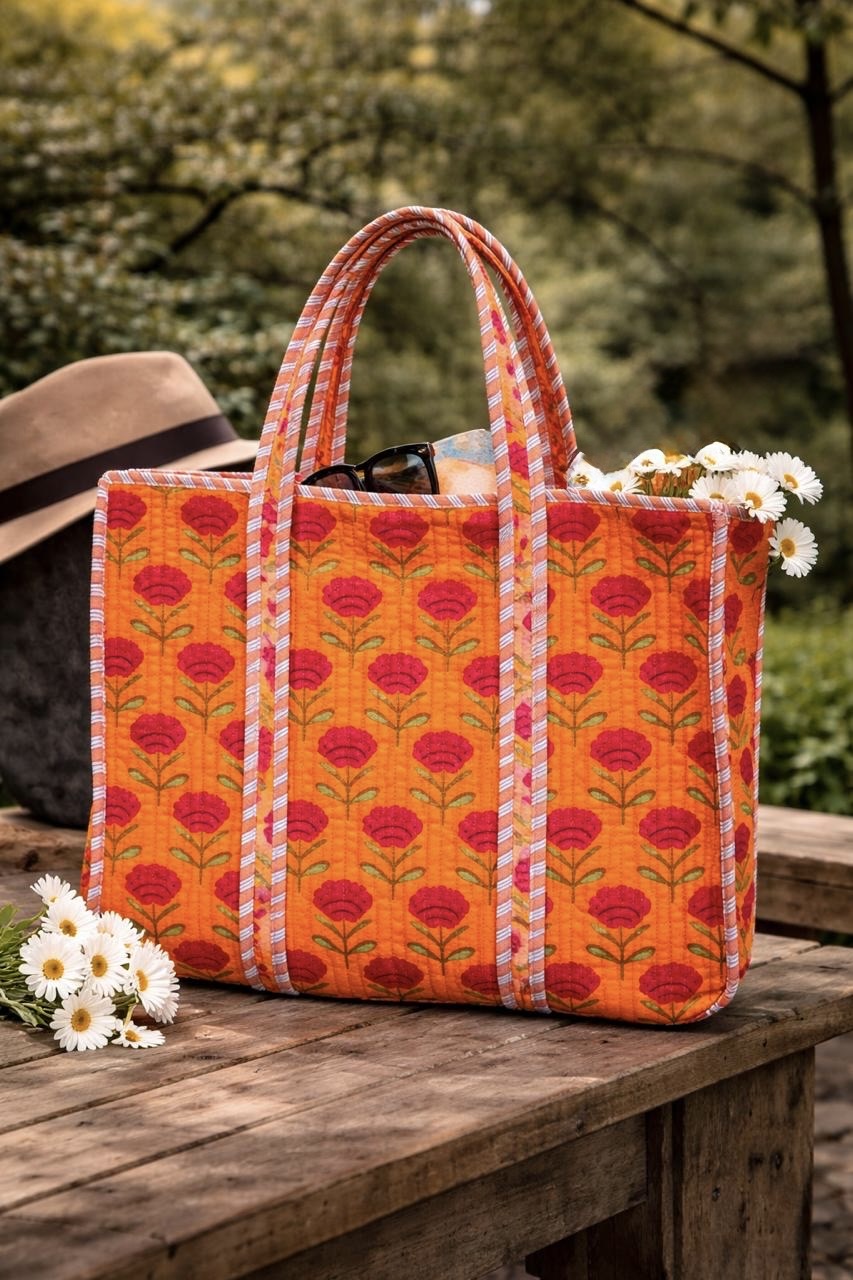 Pure cotton quilted bags (14x16 inches)