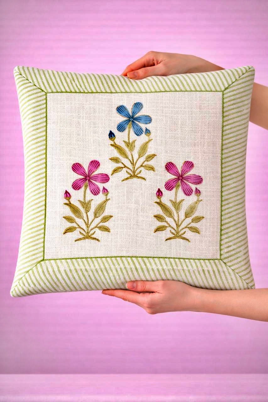 Pure tnt jute textured cotton cushion covers 16x16 inches (set of 5)