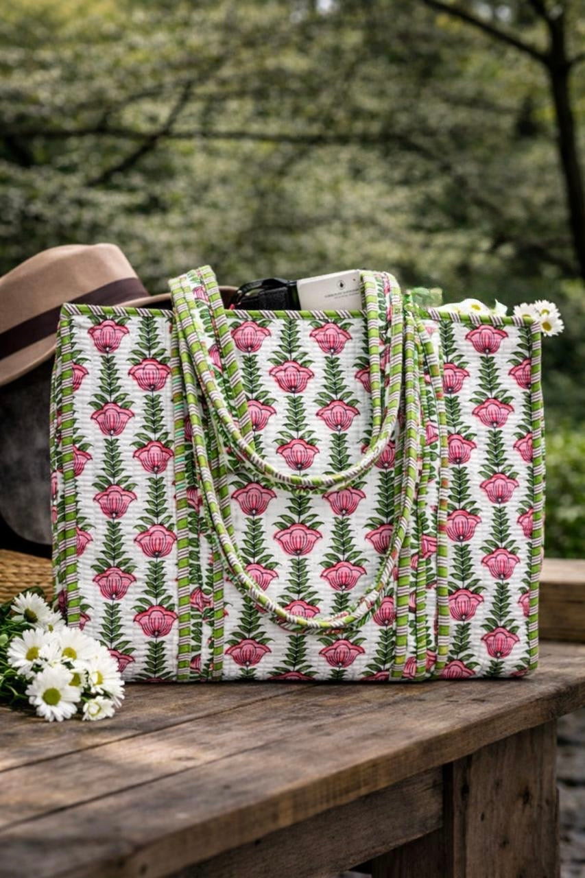 Pure cotton quilted bags (14x16 inches)