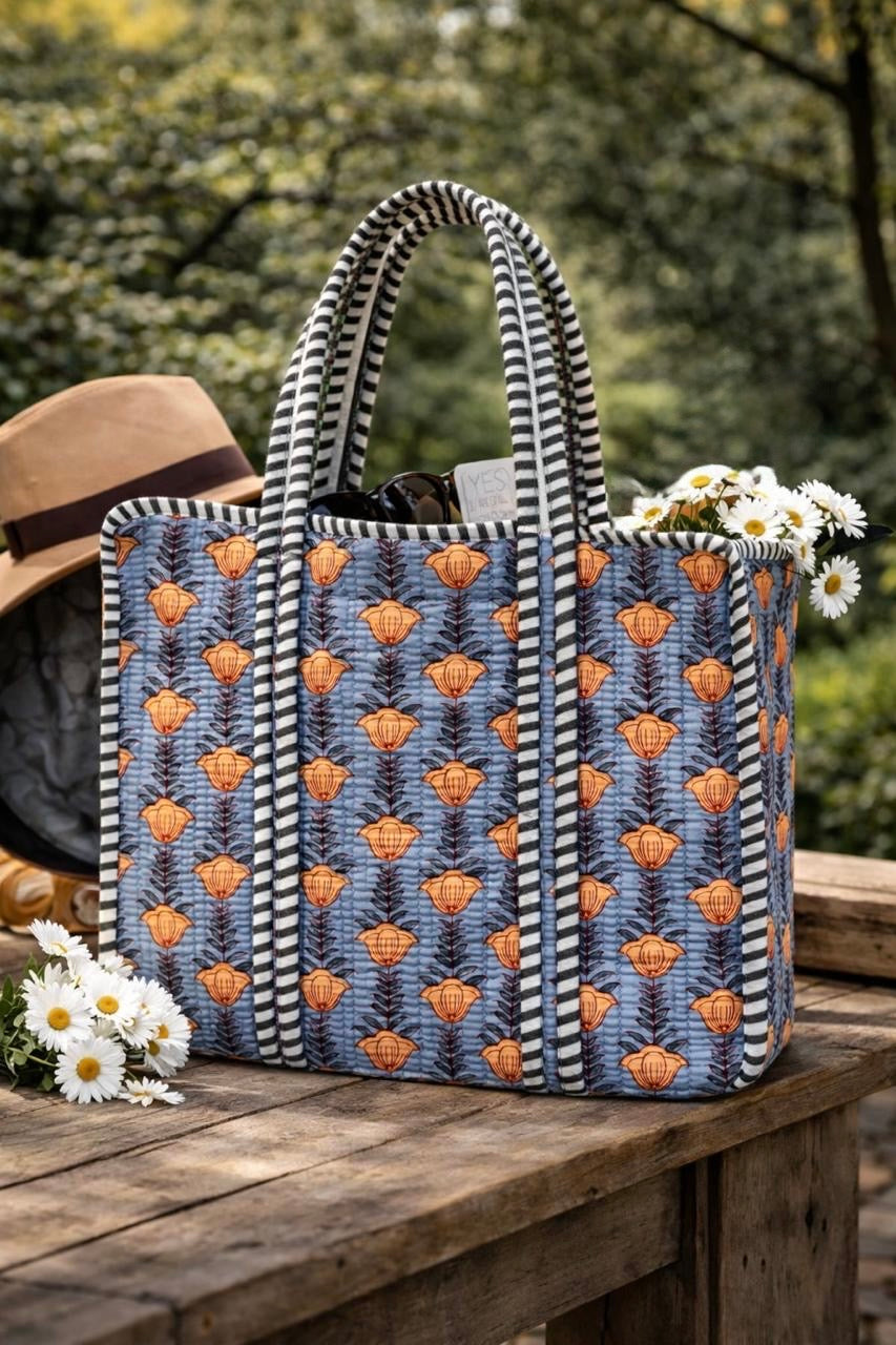Pure cotton quilted bags (14x16 inches)