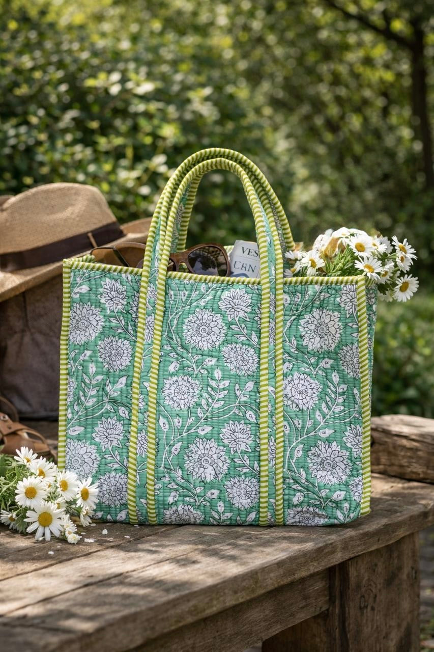 Pure cotton quilted bags (14x16 inches)