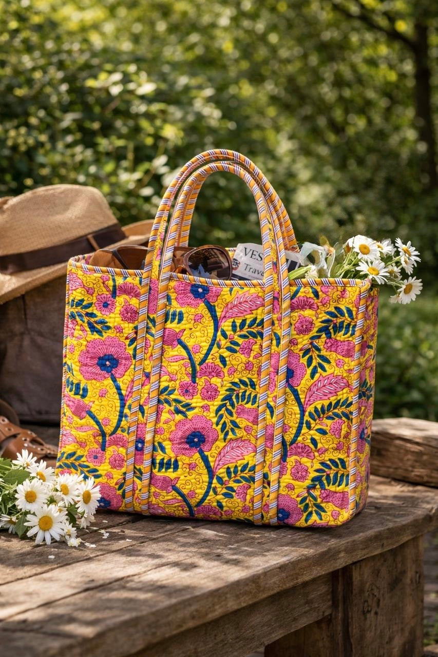 Pure cotton quilted bags (14x16 inches)