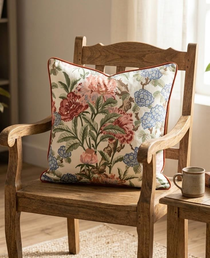 Pure cotton printed cushion covers - set of 5 (16x16 inches)