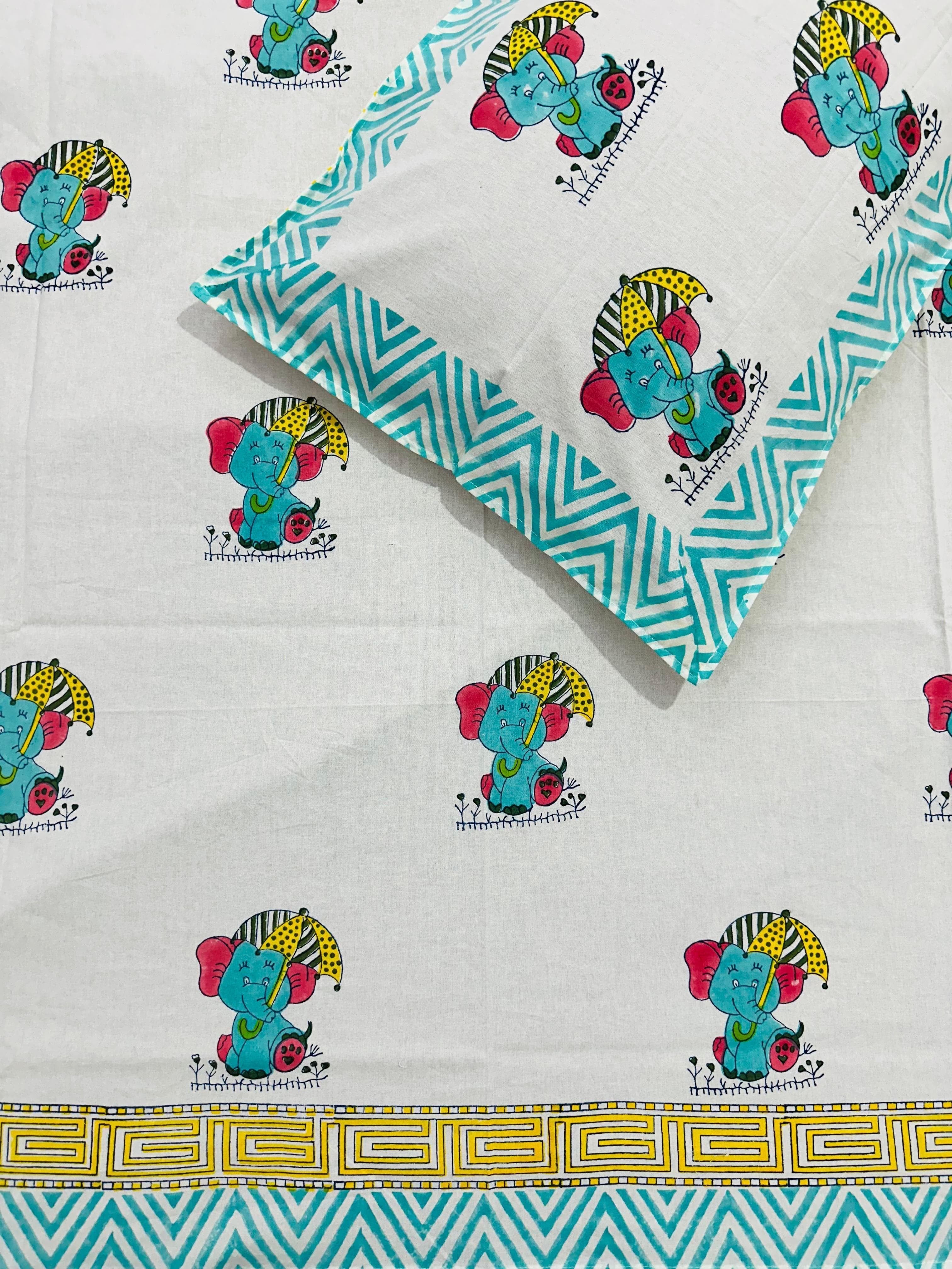 Pure cotton single bedsheets for kids (60x90 inches)