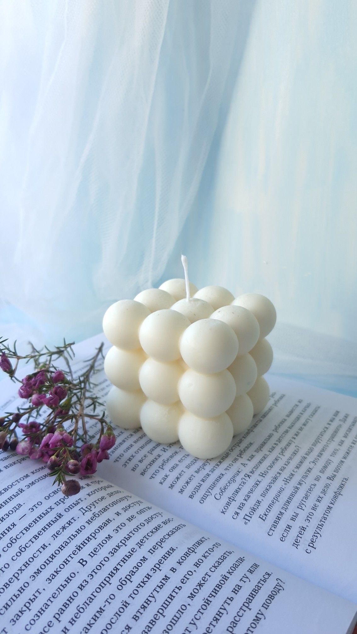 Big Bubble scented candle in 100% soy wax (Vanilla)