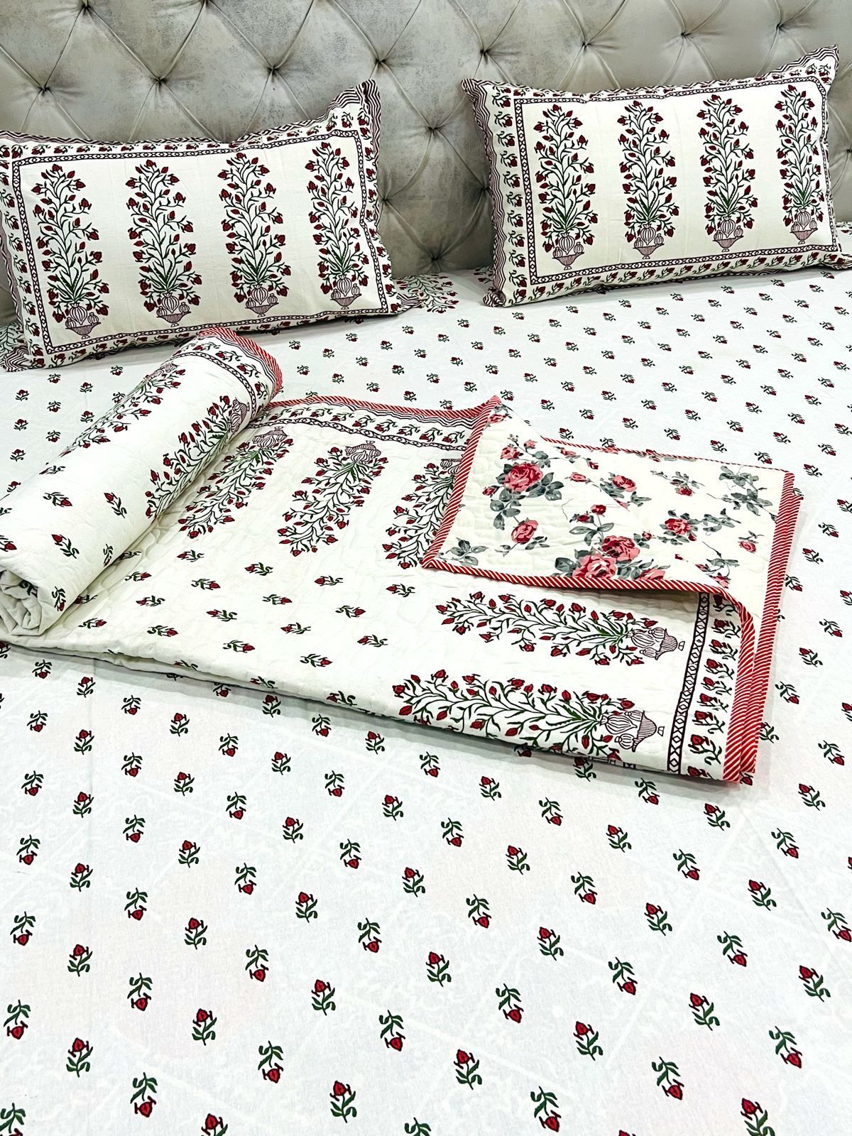 4 piece pure cotton bedding set for double beds