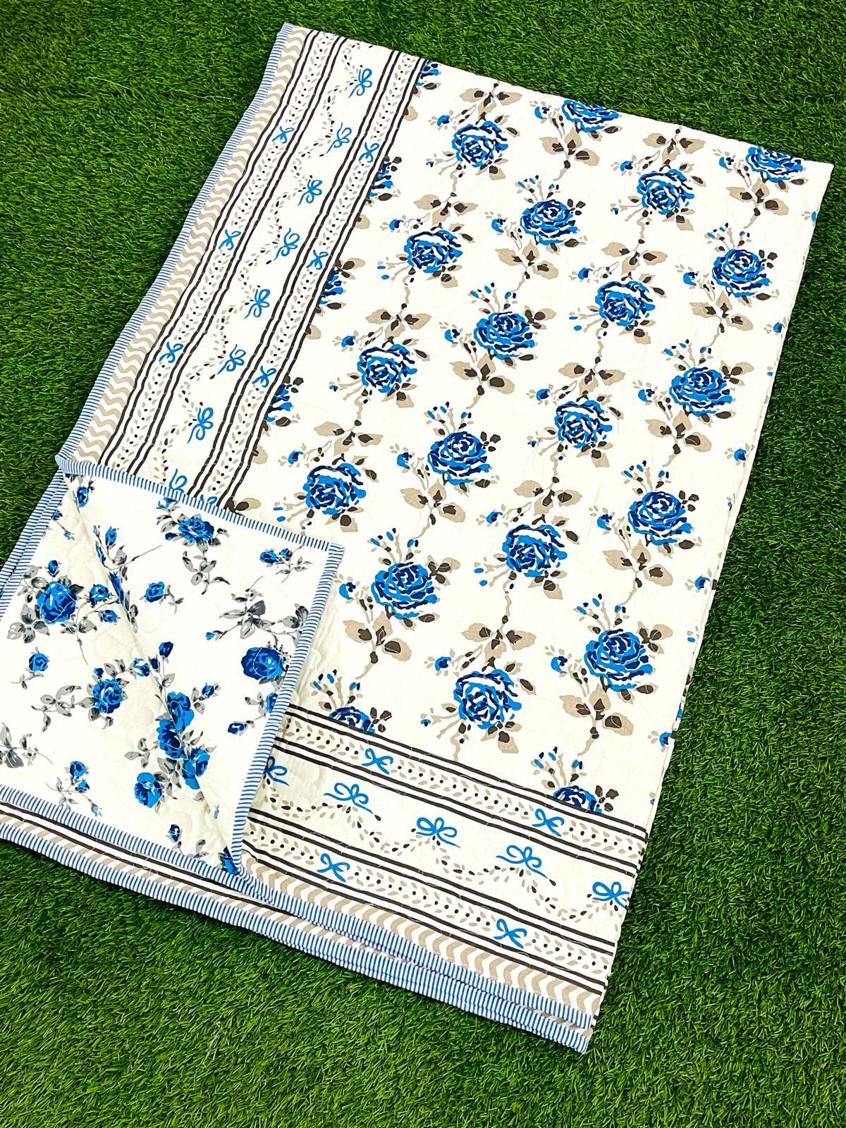 Pure cotton quilted single dohar (60 x 90 inches)