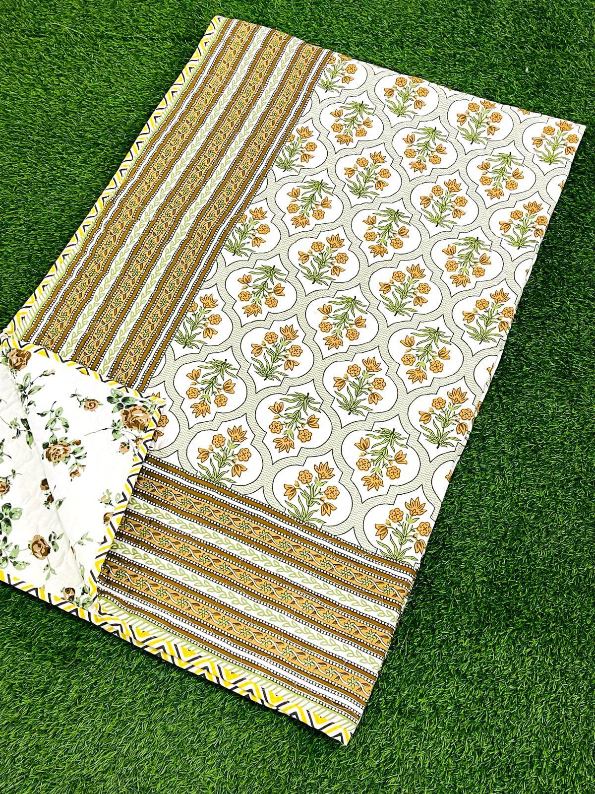 Pure cotton quilted single dohar (60 x 90 inches)