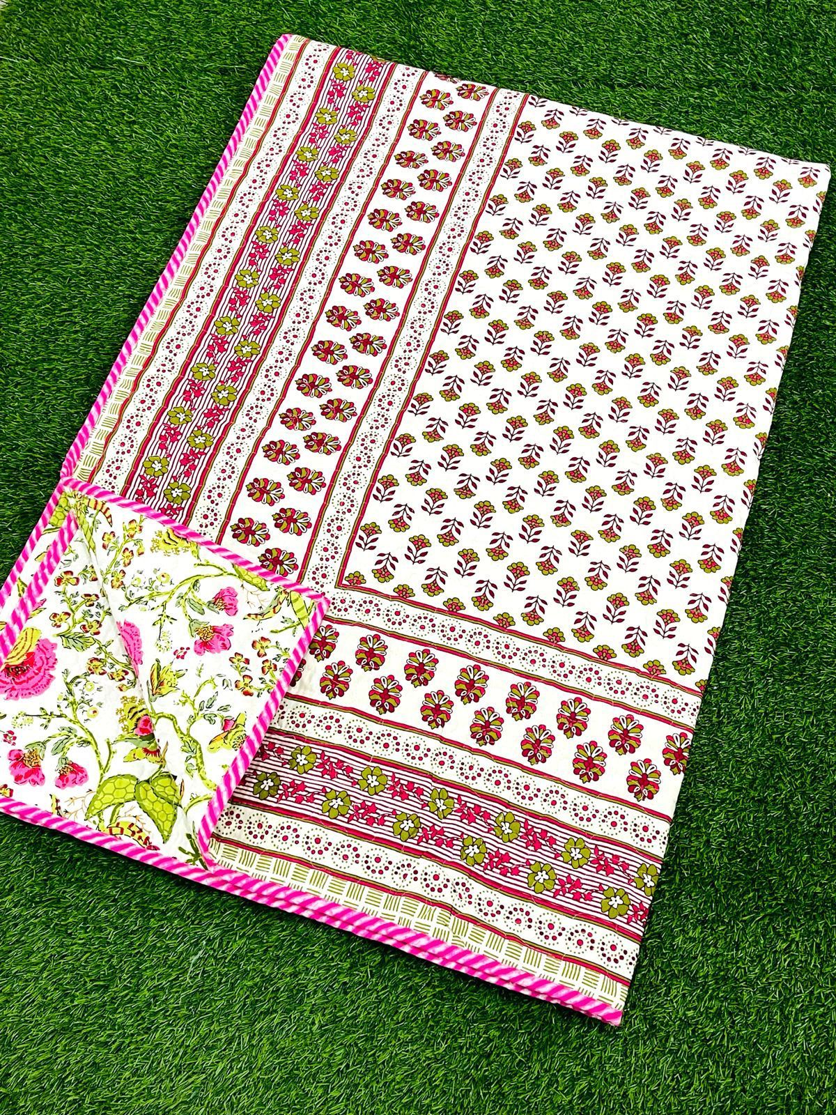 Pure cotton quilted single dohar (60 x 90 inches)