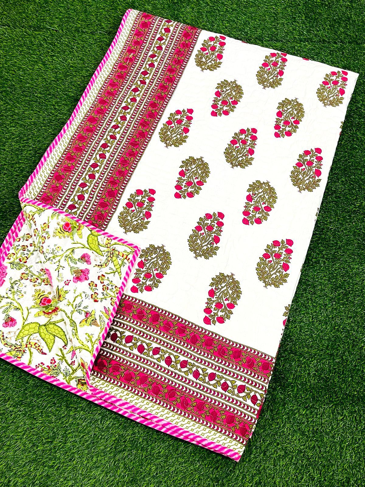 Pure cotton quilted single dohar (60 x 90 inches)