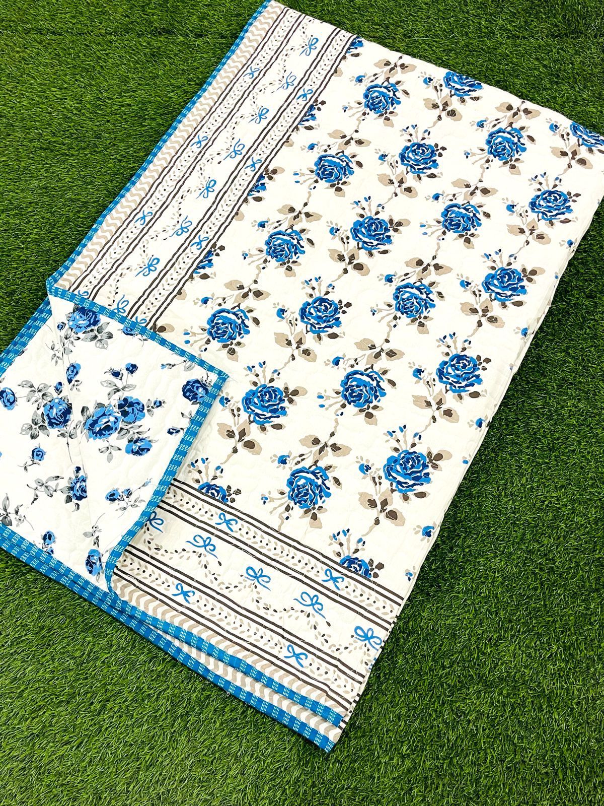 Pure cotton quilted single dohar (60 x 90 inches)