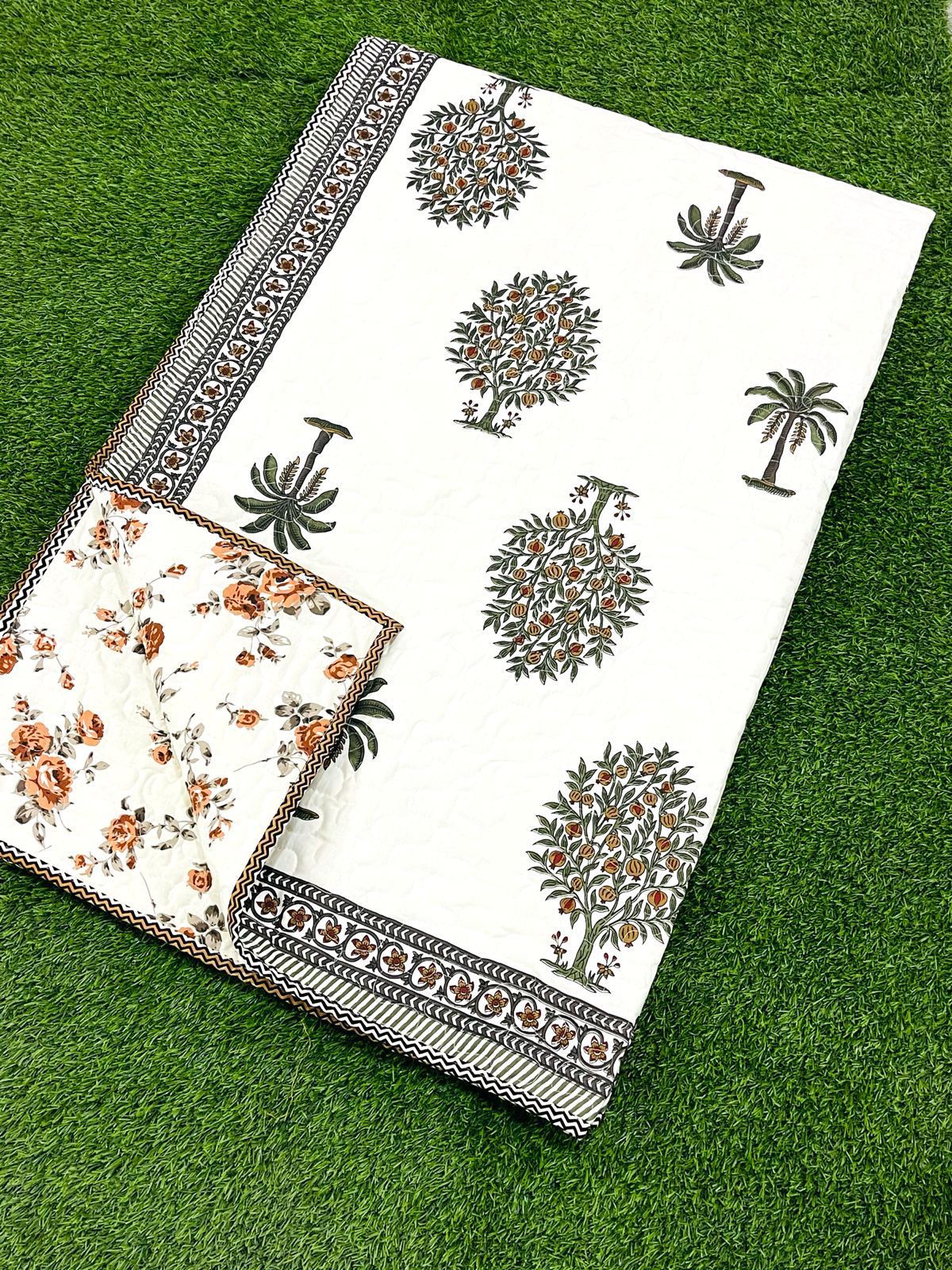 Pure cotton quilted single dohar (60 x 90 inches)