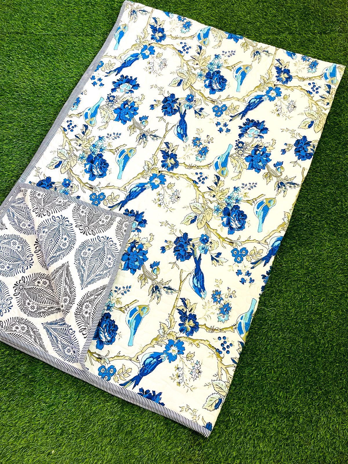 Pure cotton quilted single dohar (60 x 90 inches)