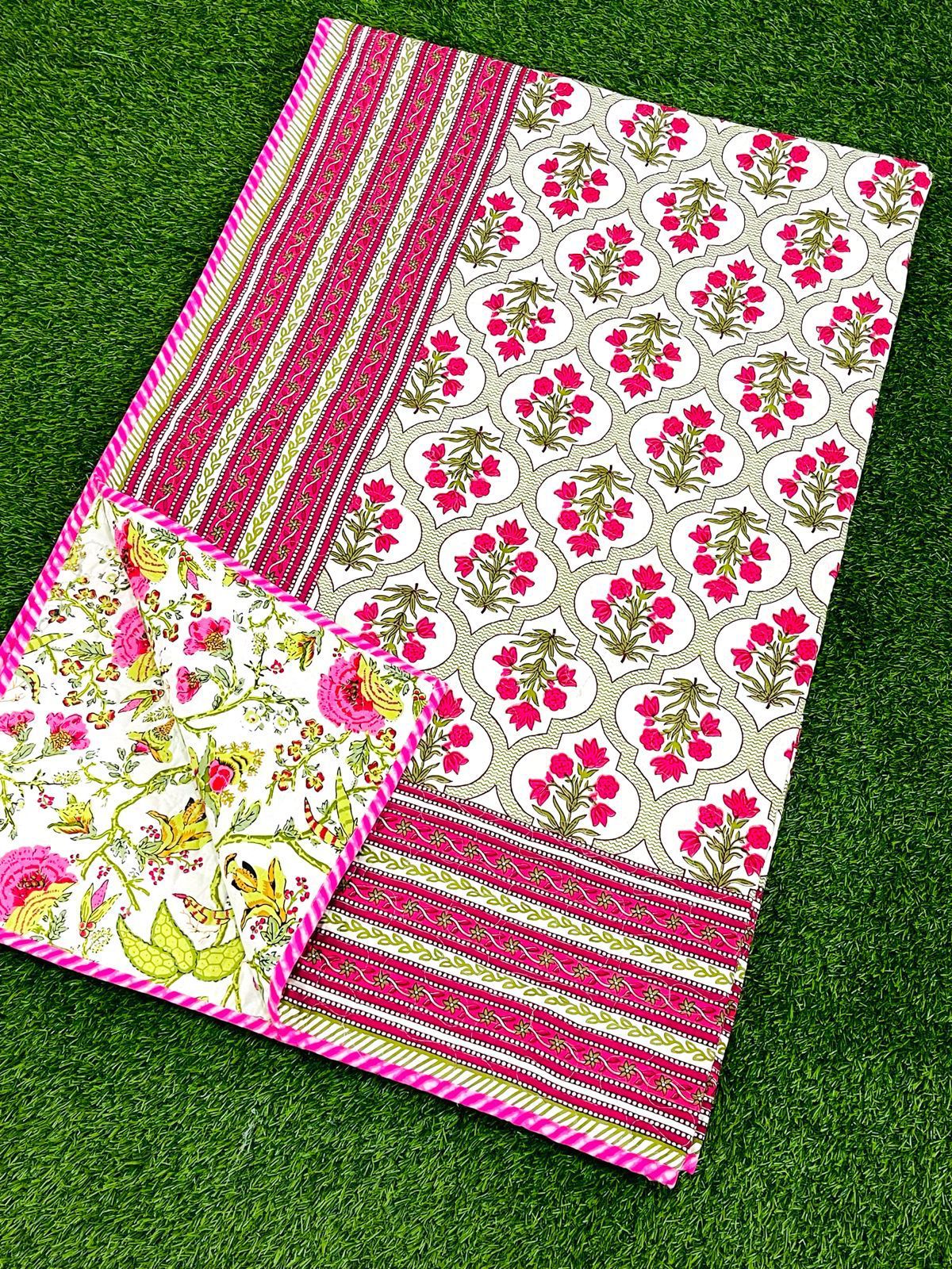 Pure cotton quilted single dohar (60 x 90 inches)