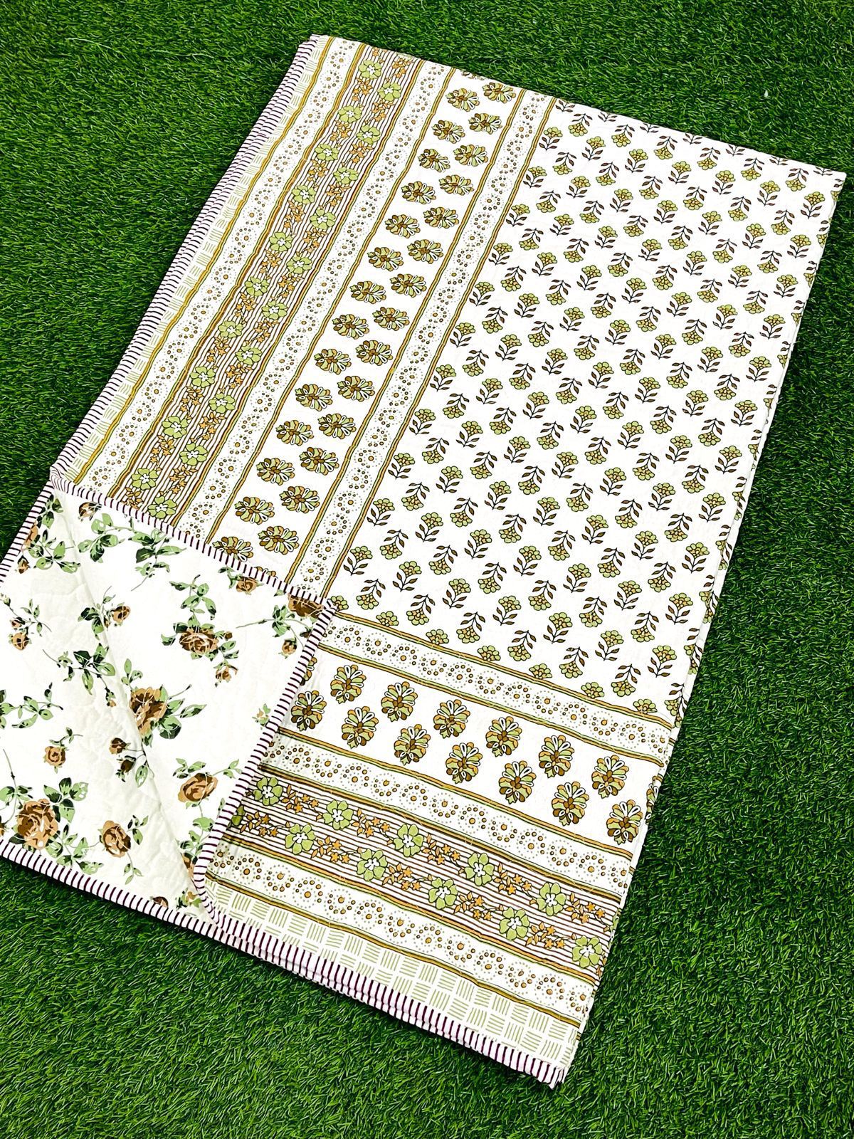 Pure cotton quilted single dohar (60 x 90 inches)
