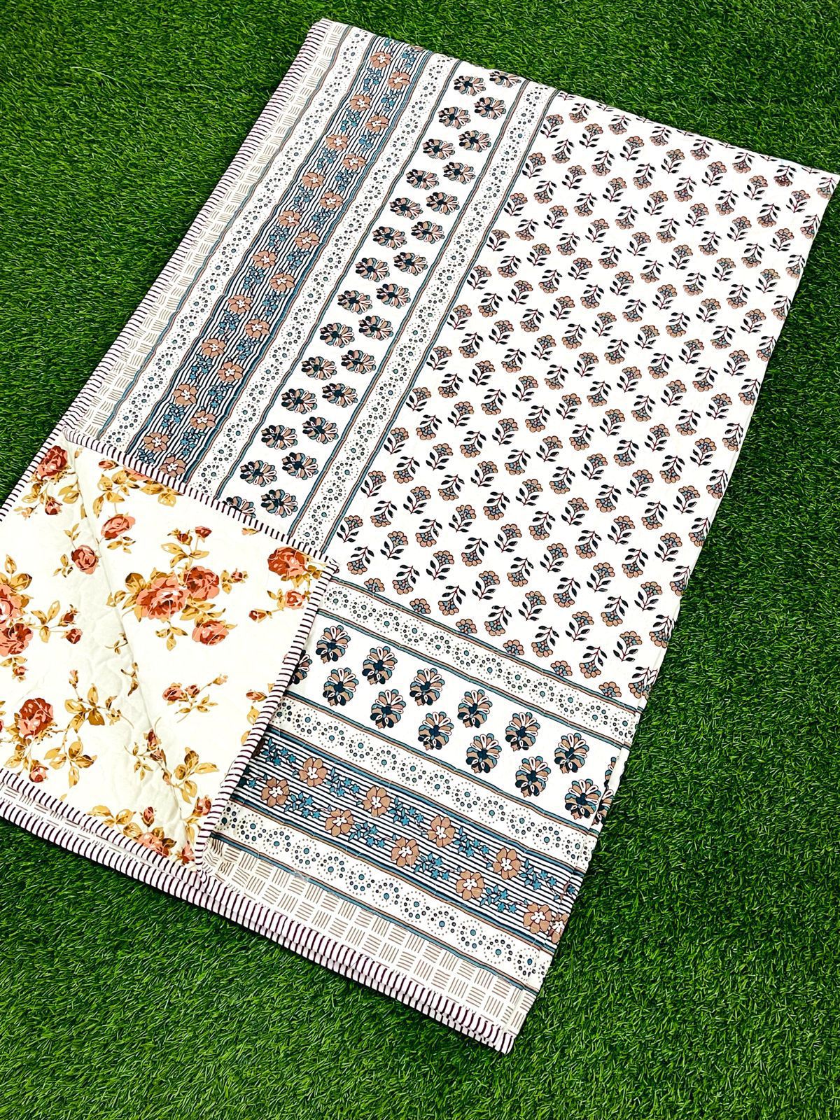 Pure cotton quilted single dohar (60 x 90 inches)