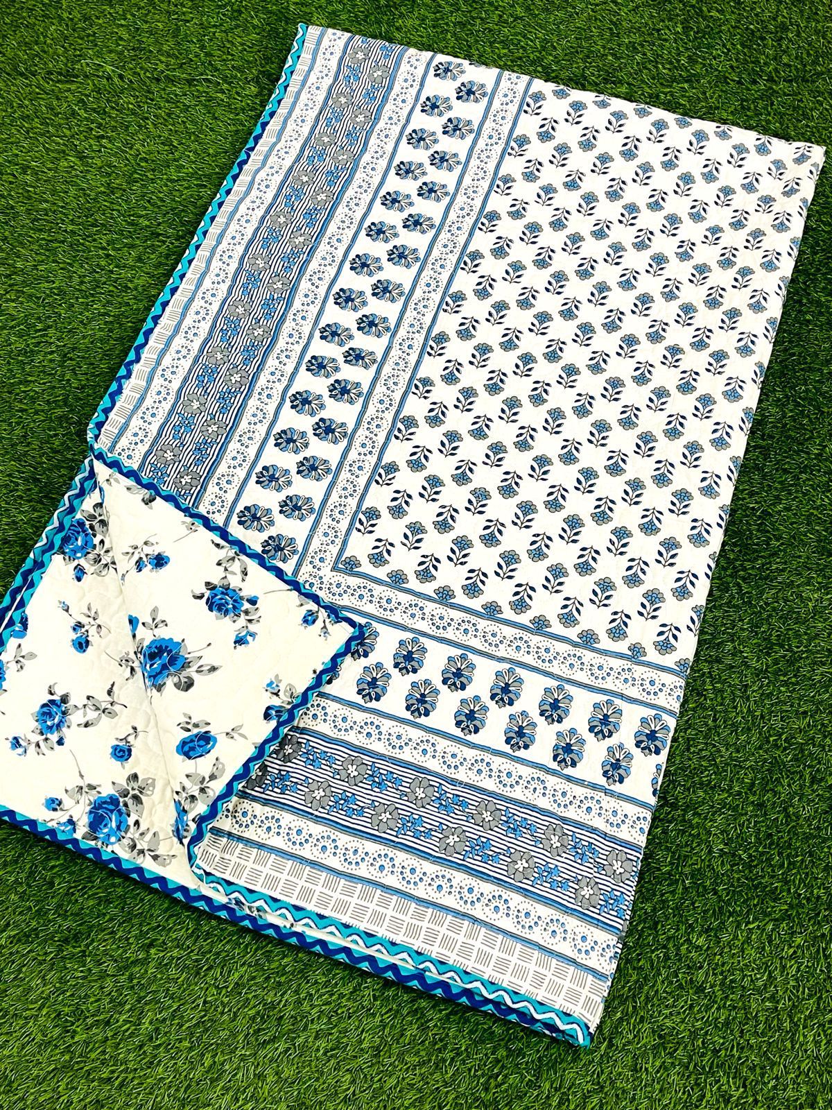 Pure cotton quilted single dohar (60 x 90 inches)