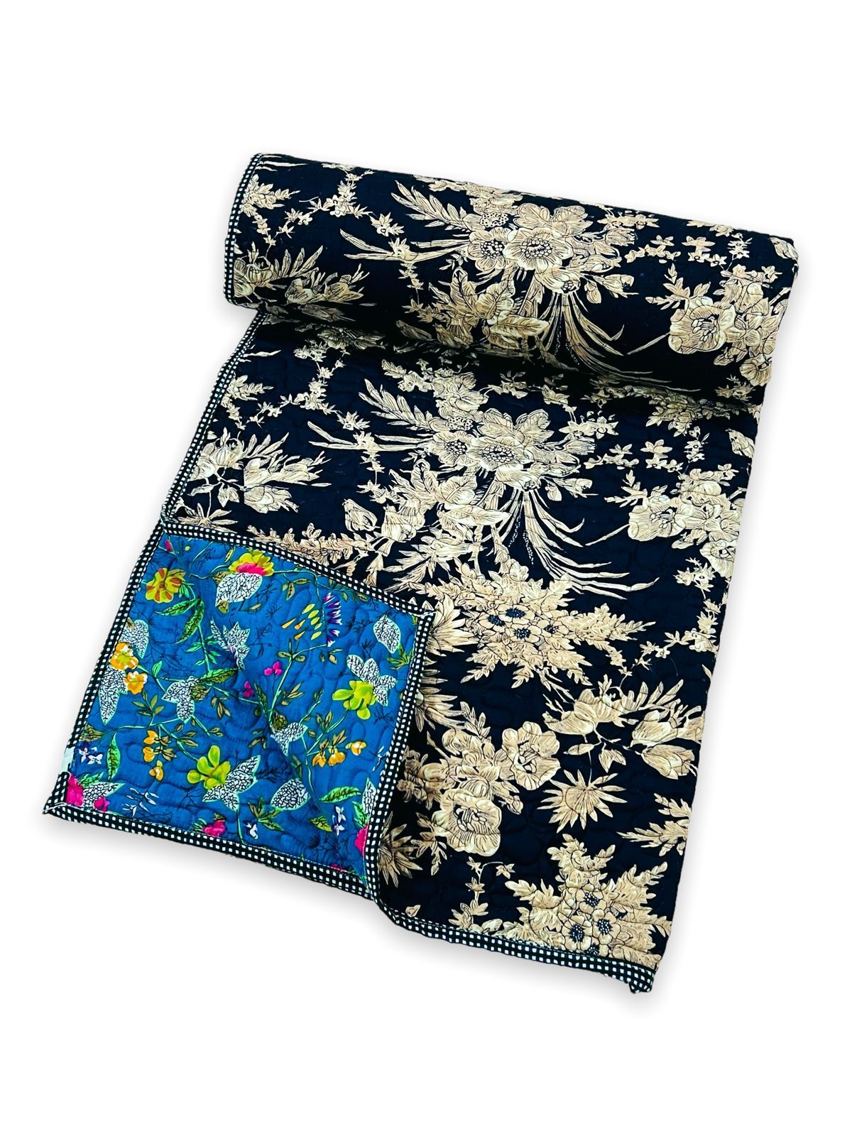 Double bed bedcover of size 90 x 108 inches