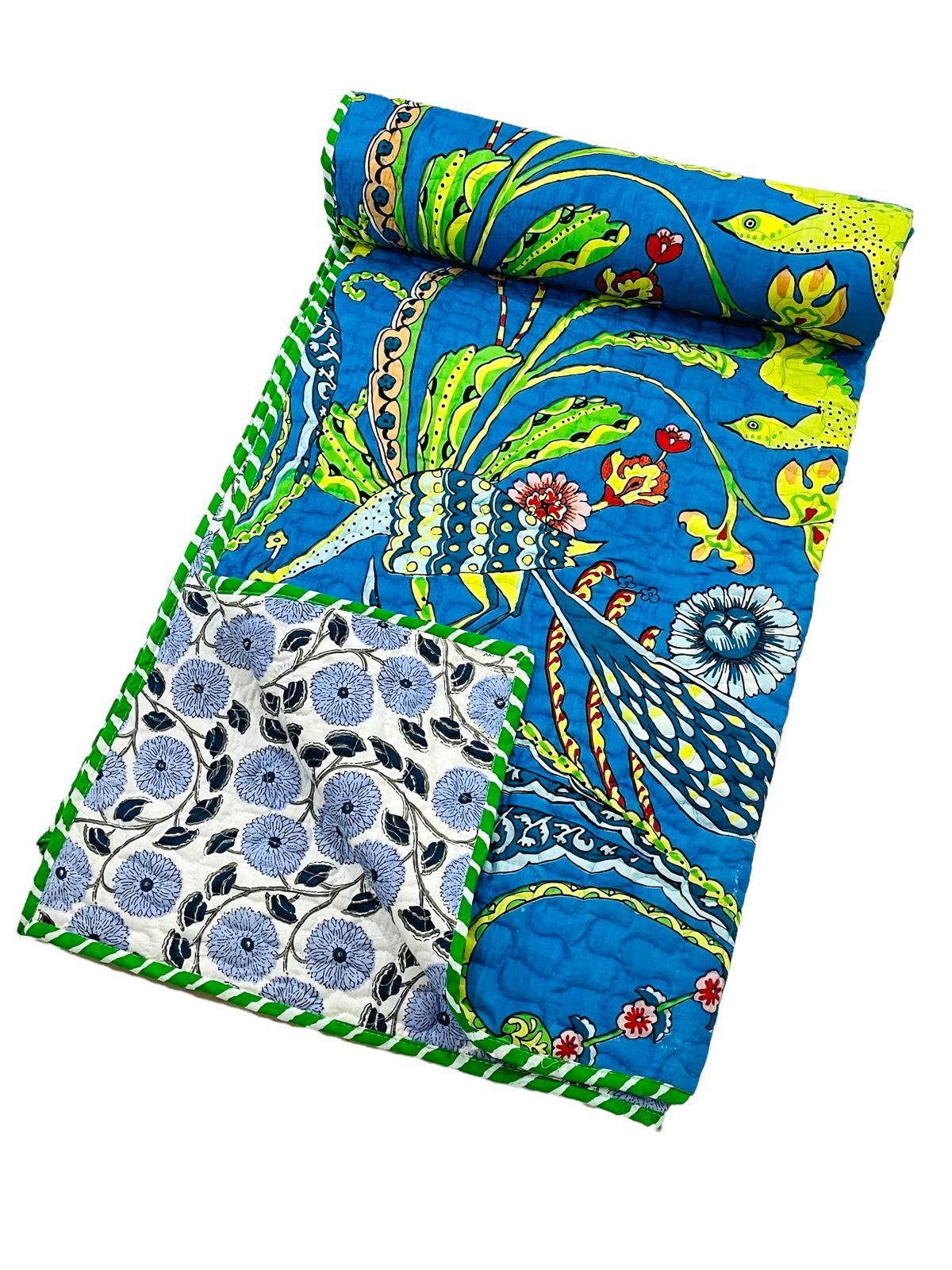 Double bed bedcover of size 90 x 108 inches