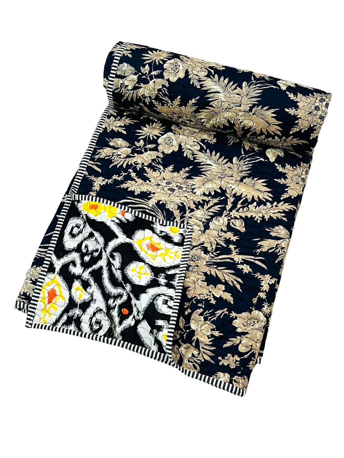 Double bed bedcover of size 90 x 108 inches