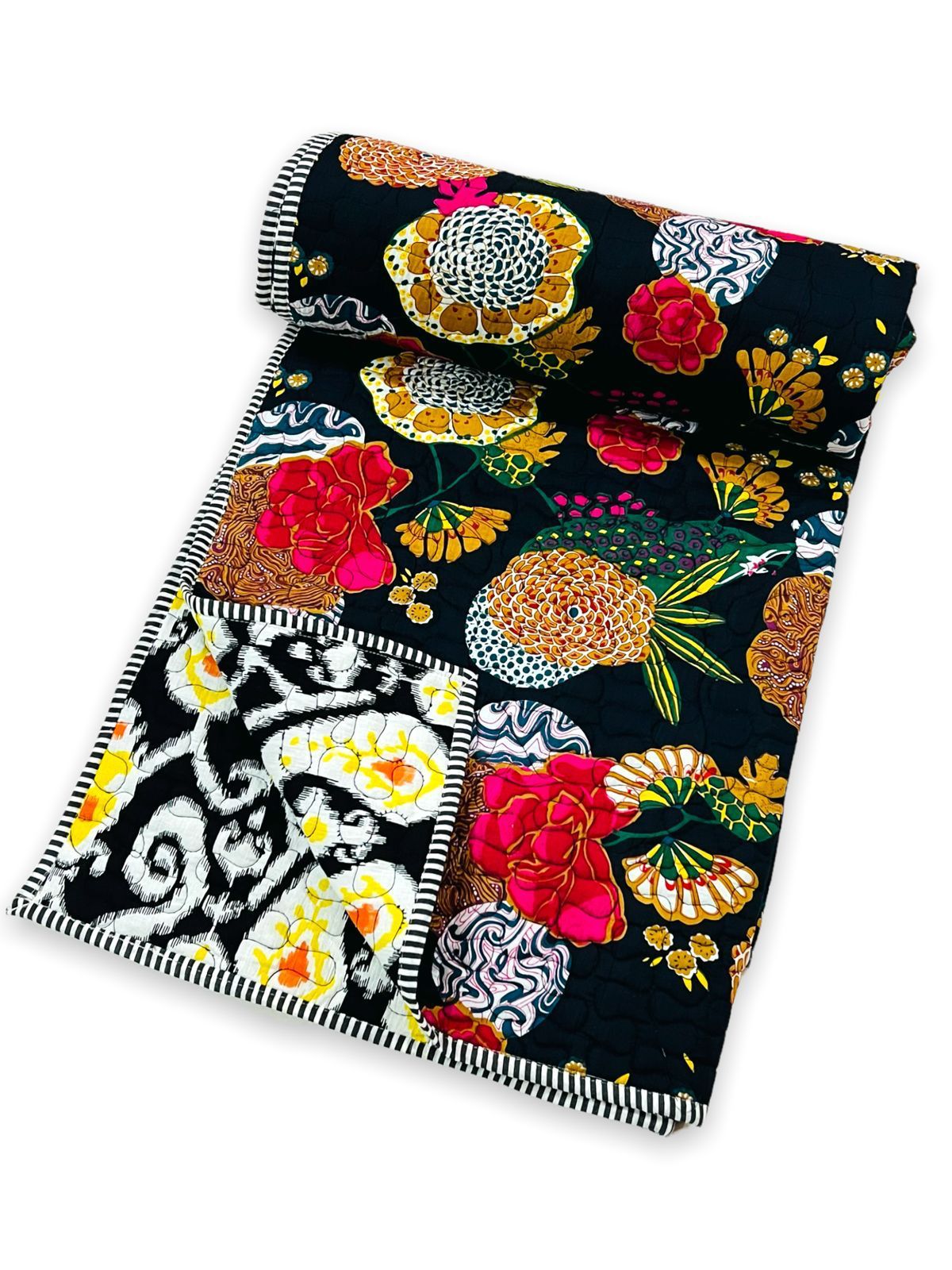 Double bed bedcover of size 90 x 108 inches