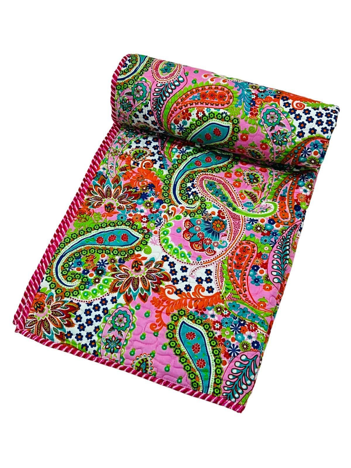 Double bed bedcover of size 90 x 108 inches