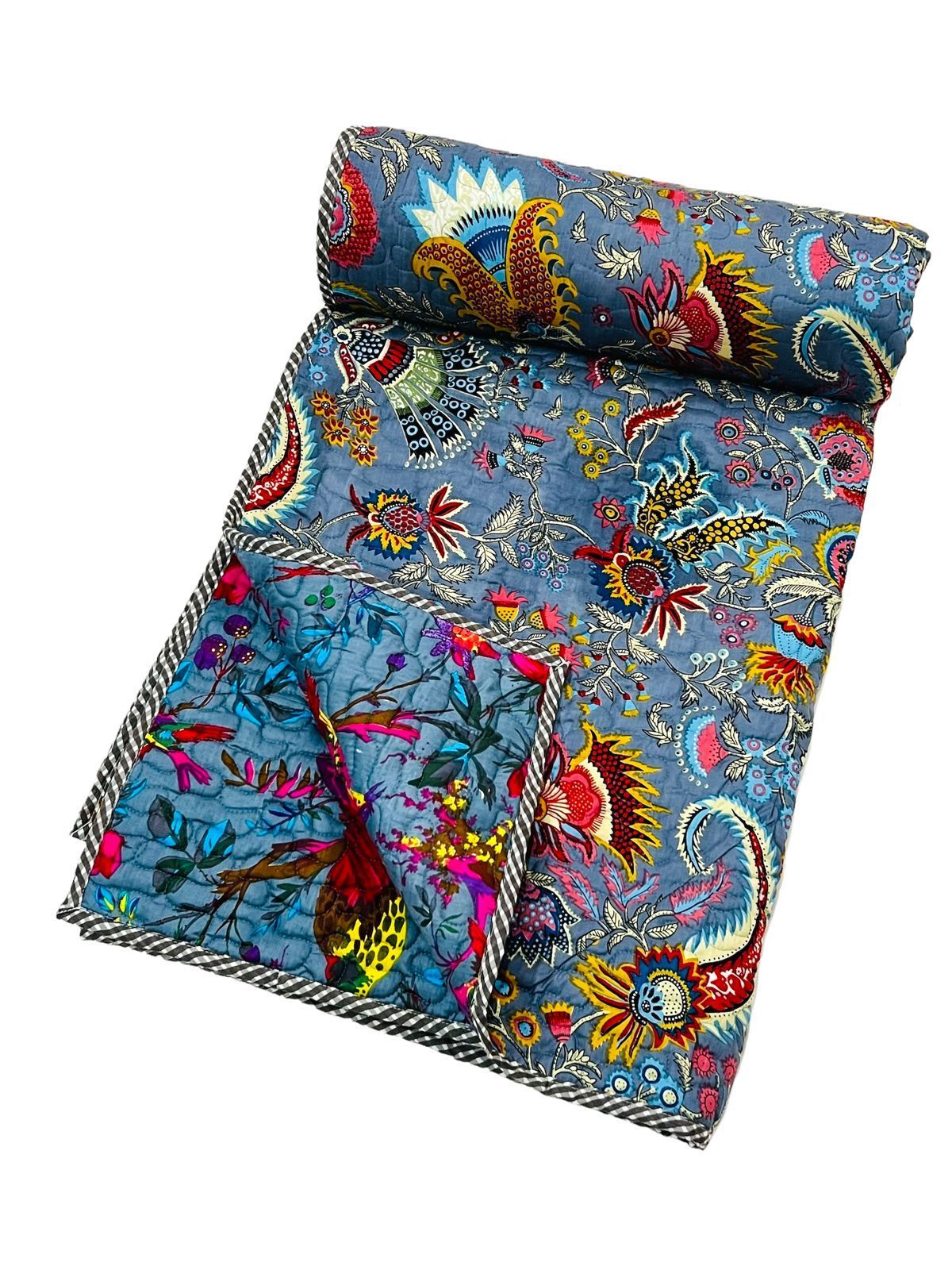 Double bed bedcover of size 90 x 108 inches