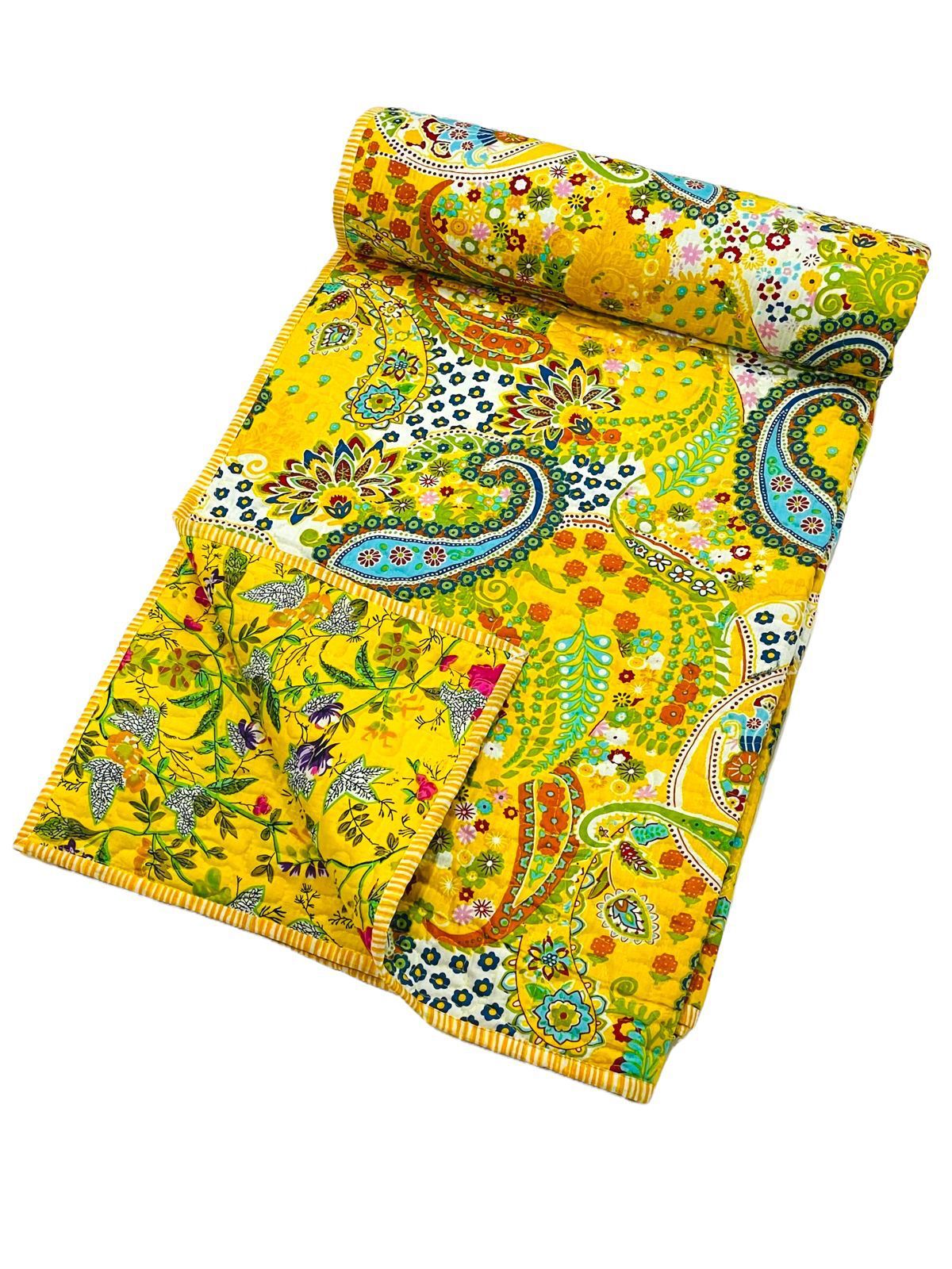 Double bed bedcover of size 90 x 108 inches