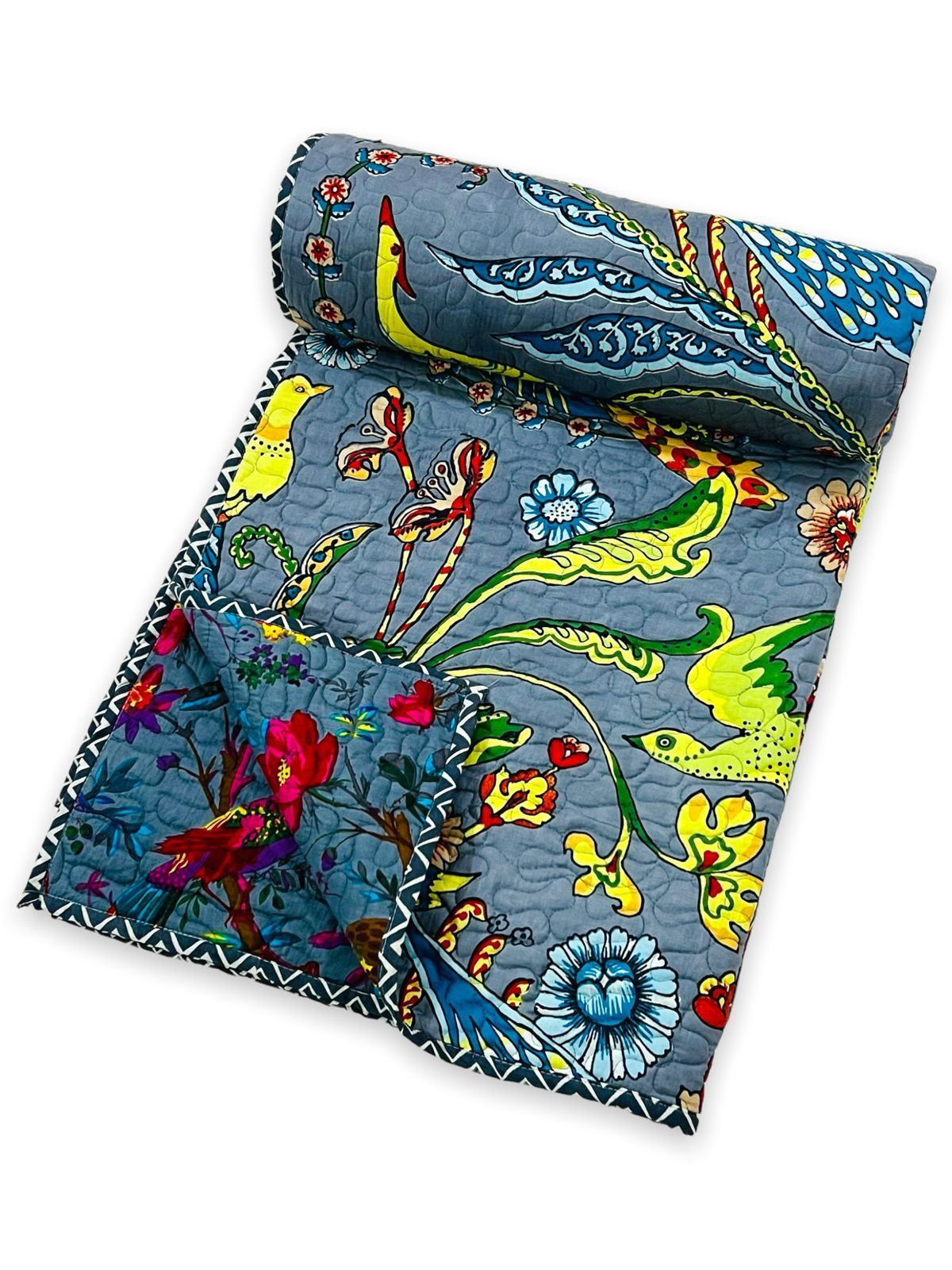 Double bed bedcover of size 90 x 108 inches