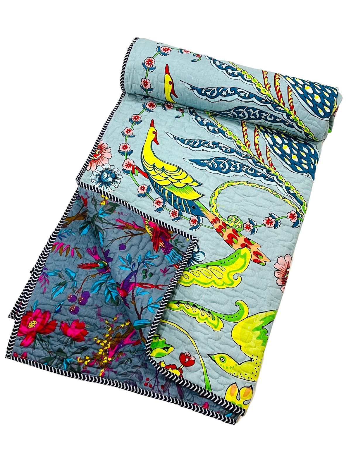 Double bed bedcover of size 90 x 108 inches