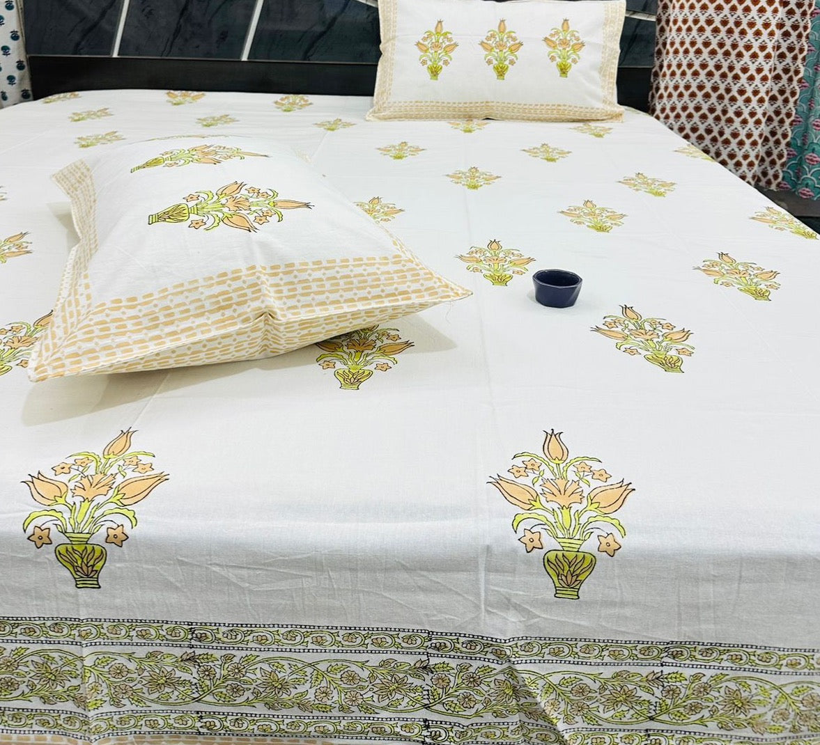 300TC King size double bedsheets 100x108 inches (100% Cotton)